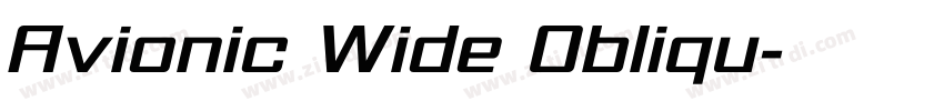 Avionic Wide Obliqu字体转换